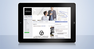 Facebook欧莱雅人才页面截屏