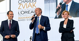 Inauguration of the new Campus Charles Zviak in Clichy (France) on 13 September 2016, in the presence of Mr. Jean-Paul Agon, Mrs. Barbara Lavernos and Mr. Laurent Attal.