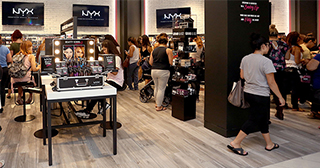 NYX Professional Makeup Point of Sale in Los Angeles, California, USA